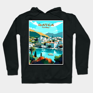 Datca Turkey Vintage Travel Advertising Print Hoodie